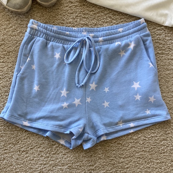 Blue Star Print Lounge Shorts - Picture 2 of 6